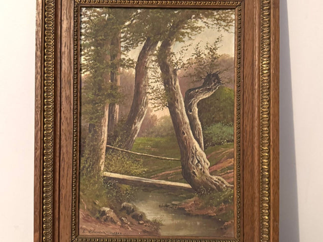 Pair of old paintings – Landscapes signed E. Cohendoz – circa 1900