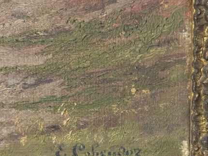 Pair of old paintings – Landscapes signed E. Cohendoz – circa 1900