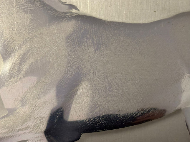 Metal bas-relief signed Cassinari Vettor – Galloping horse – 55x45 cm