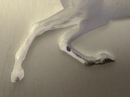 Metal bas-relief signed Cassinari Vettor – Galloping horse – 55x45 cm