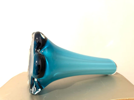 Double Layered Blown Glass Vase - Vintage Artistic Style - 30cm