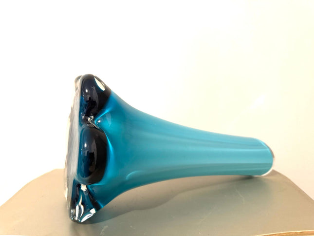Double Layered Blown Glass Vase - Vintage Artistic Style - 30cm