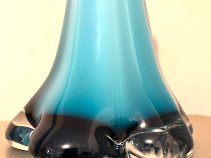 Double Layered Blown Glass Vase - Vintage Artistic Style - 30cm