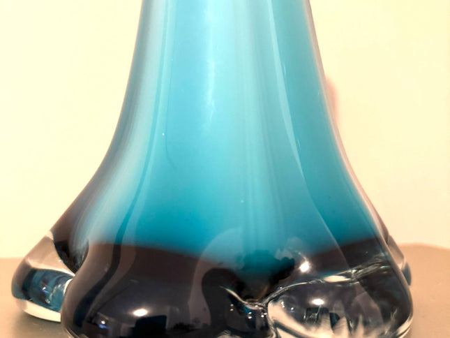 Double Layered Blown Glass Vase - Vintage Artistic Style - 30cm