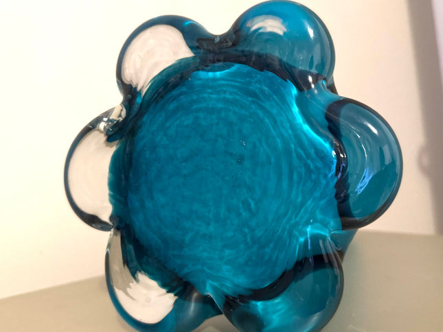 Double Layered Blown Glass Vase - Vintage Artistic Style - 30cm